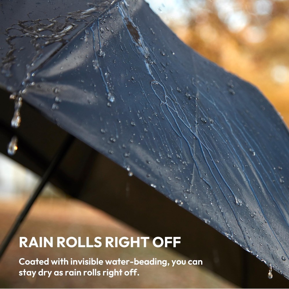Weather Station Automatic Rain Umbrella, Windproof, 42 Inch, Black