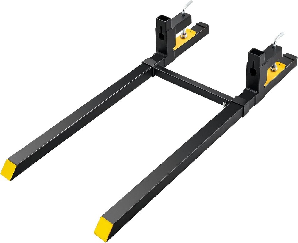 Versatile Loader Pallet Forks - 2000 lbs Capacity with Stabilizer for Tractors