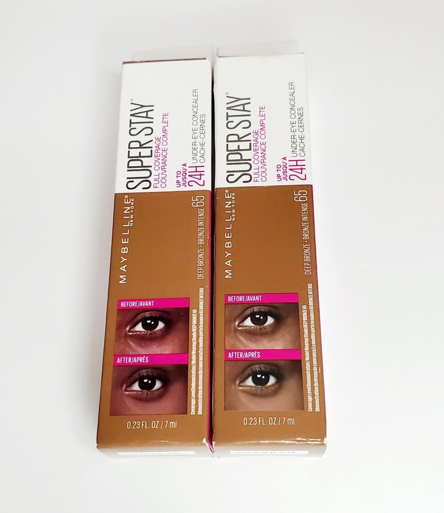 2x Maybelline Super Stay Full Coverage Under Eye Concealer~ #65 Deep Bronze