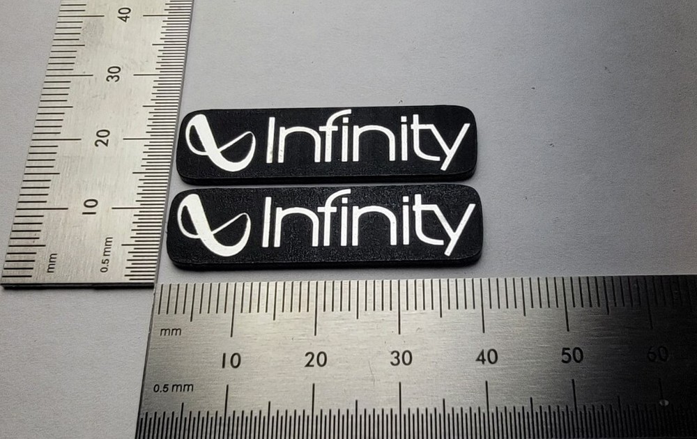 Infinity Reference Speaker Badge Emblem Logo Name Plate Silver OR Gold