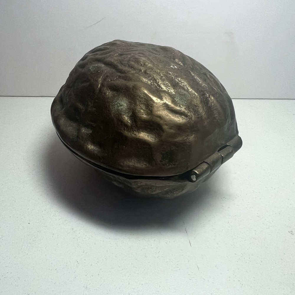 SOLID BRASS NUTCRACKER WALNUTS Vintage LARGE Walnut Shaped