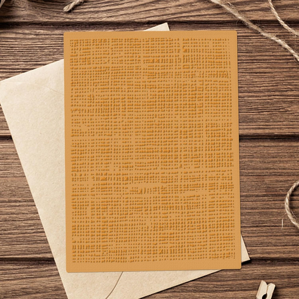 Fog Plaid Plastic Embossing Folders for Card Making, 3D Textured Stripes Embossi