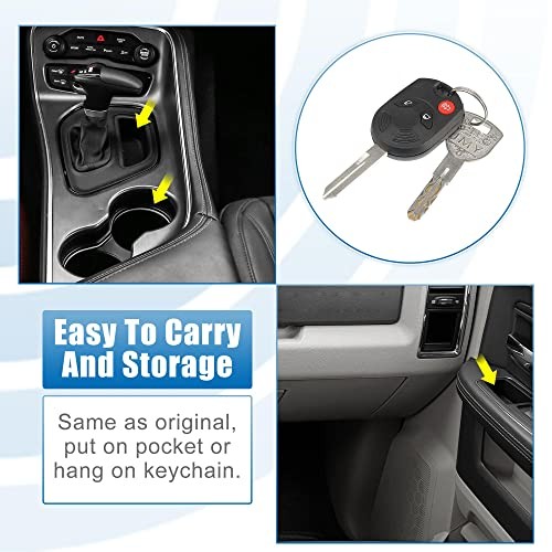 3 Button Car Keyless Entry Remote Control Replacement Key Fob Proximity Smart