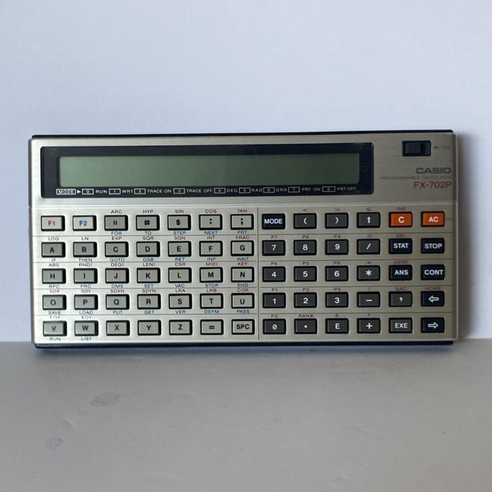 Casio FX-702P Vintage Programmable Calculator w/ FA-2 Cassette Interface, Manual