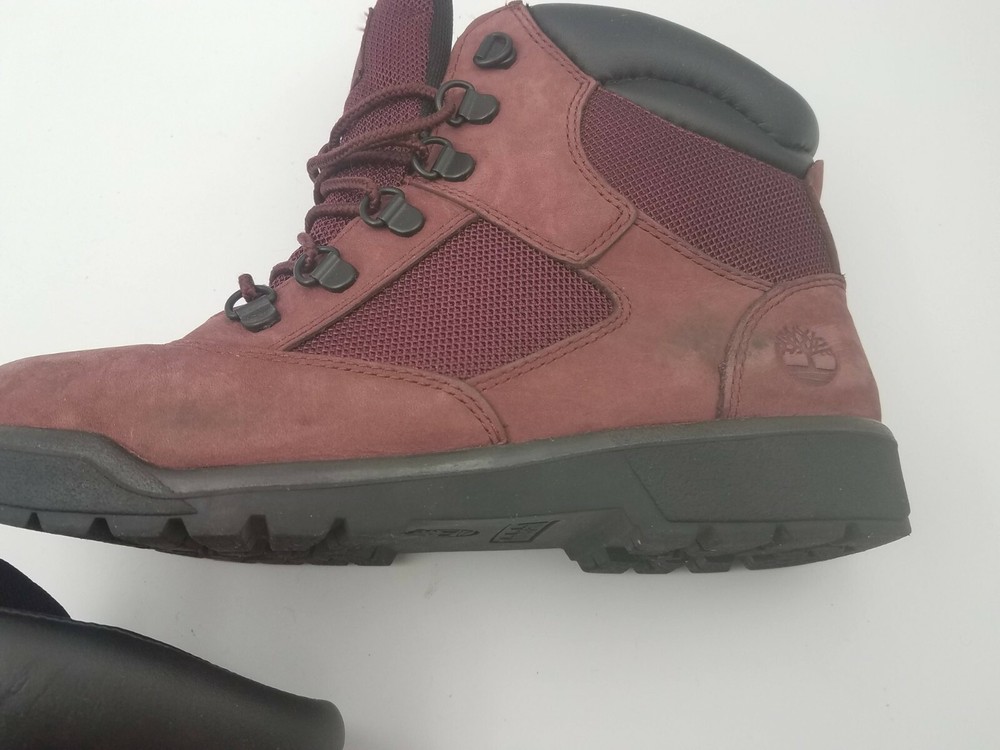 Timberland Size 6 Boys A1259 Maroon Red Boots