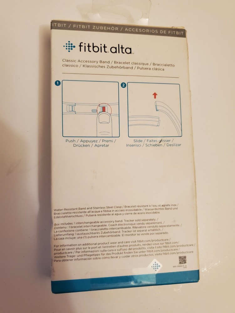 New Fitbit Alta Classic Accessory Band Blue Large Size NEW
