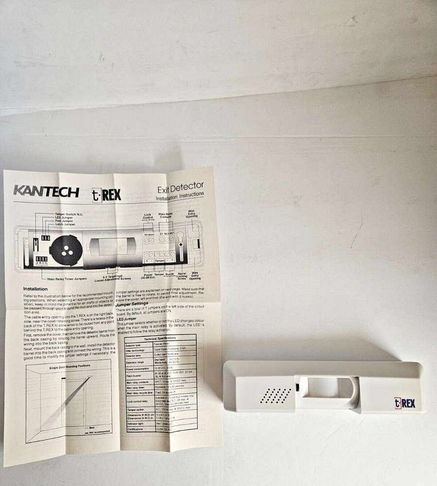 Kantech T.REX-XL2 Request-to-Exit Detector NEW