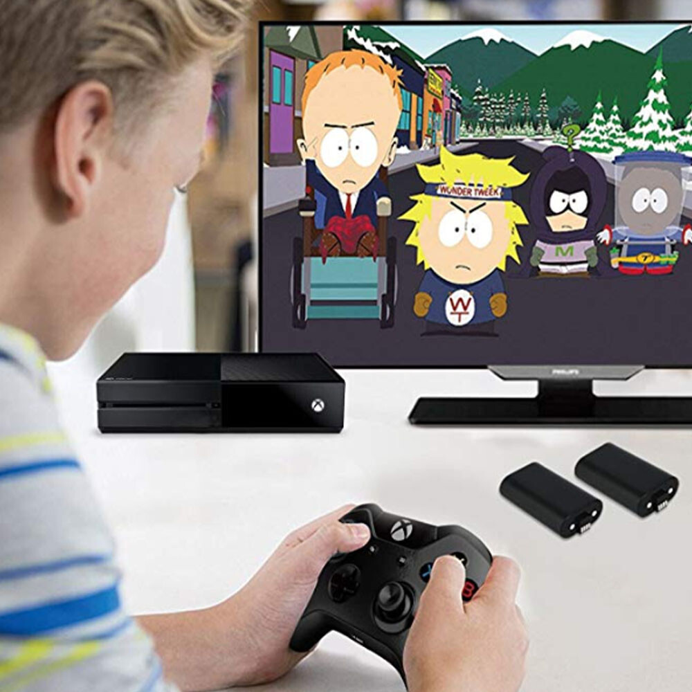 For Microsoft Xbox One Controller Rechargeable Batter W/ USB Charging Cable