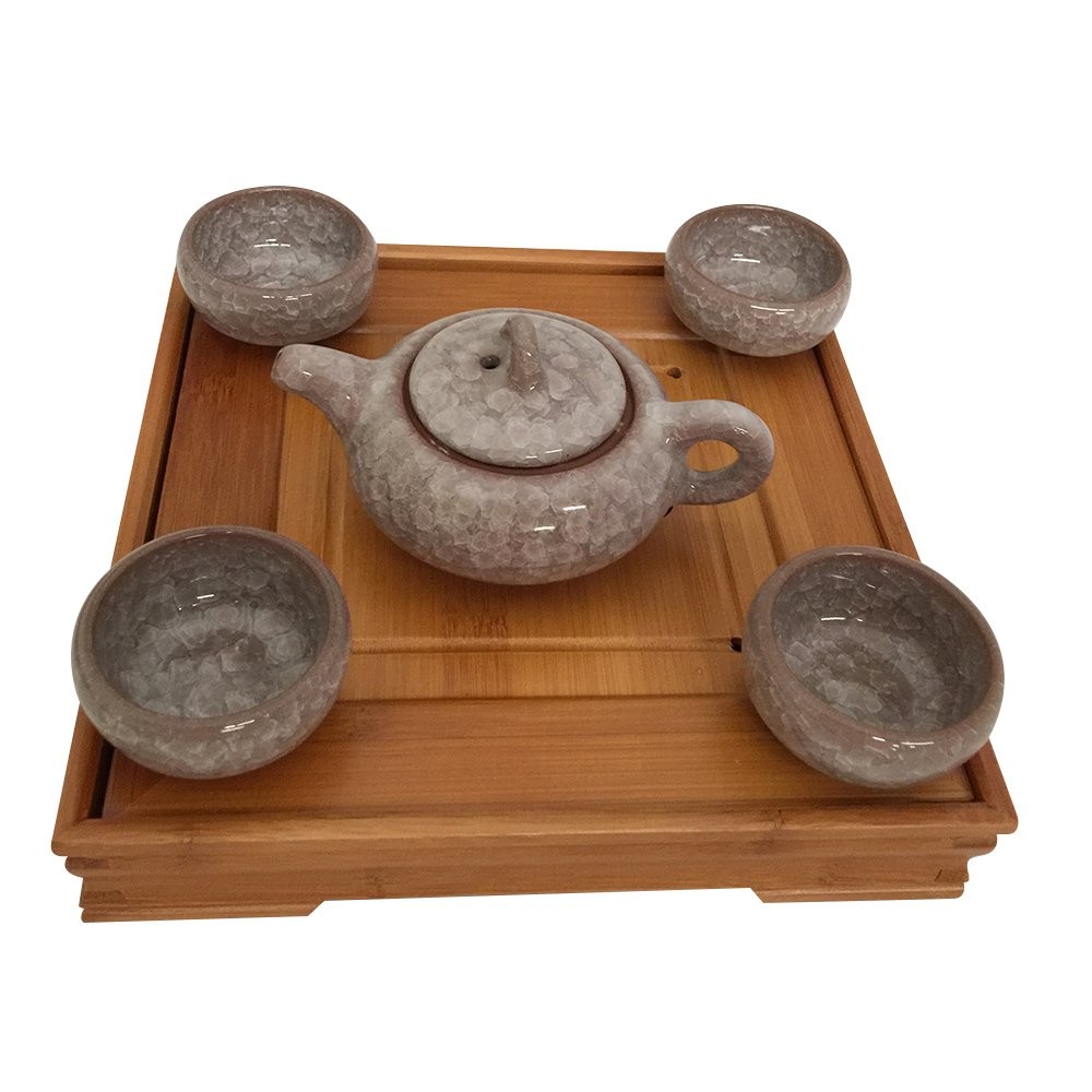 THY HOME Exquisite Glazed 5 PCS Ceramic Tea Set