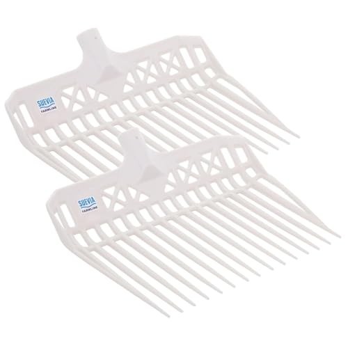 Ultra Strong Manure Fork Head - 7.75" Teeth - Premium Pitchfork Replacement (2)