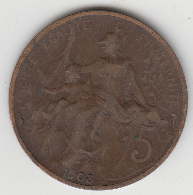 France 5 Centimes 1905