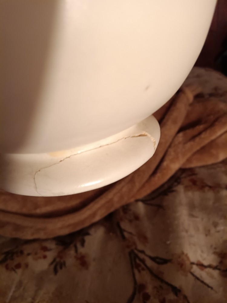 Nilok Ceramic Pitcher White Matte Pottery Round Solid Handle Impressed Backstamp