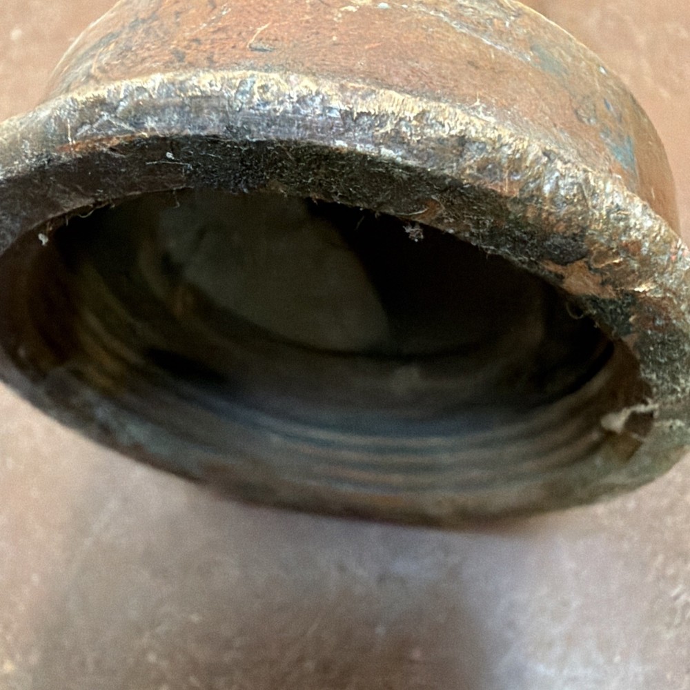 Vintage Solid Brass Fire Hose tapered Nozzle 10” with 2 “ threaded end