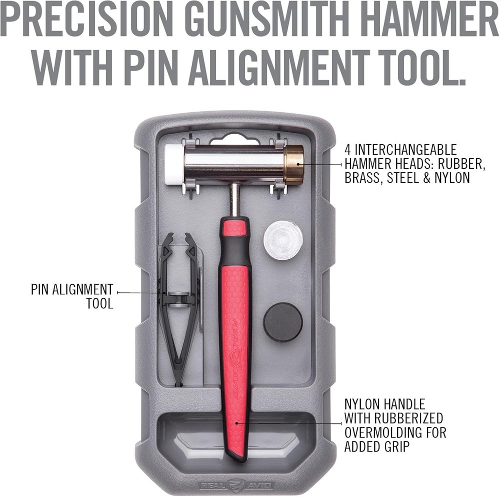 Real Avid Hammer Set with Pin Alignment Tool for Gunsmithing 4 in 1 Hammer Tool