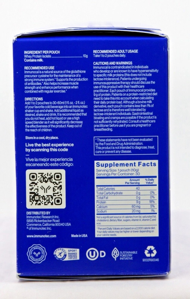 Immunocal Classic (Blue) Regular Glutathione Precursor ....