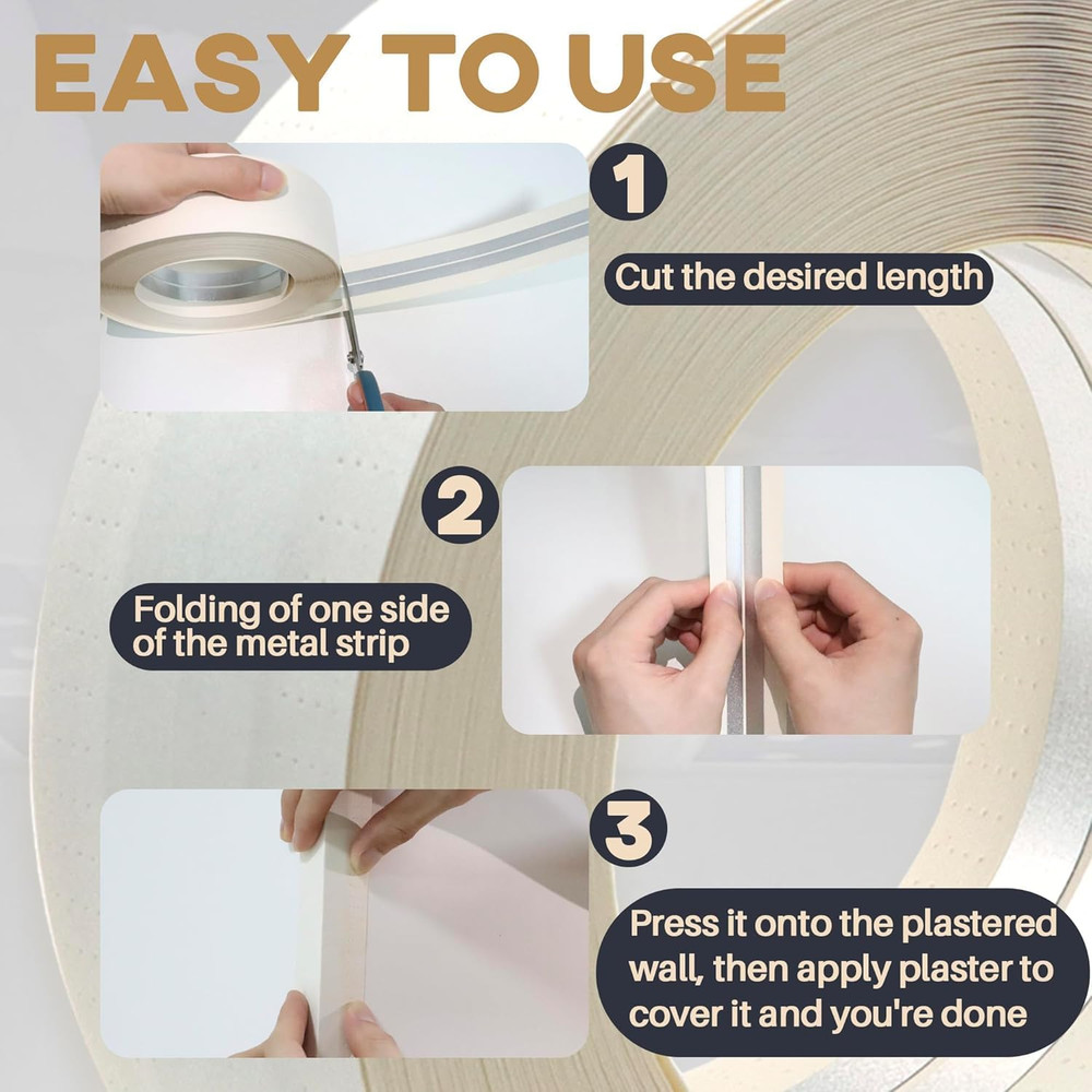 Drywall Corner Tape - 100 Ft Roll Reinforced Drywall Corner Bead, inside Corner