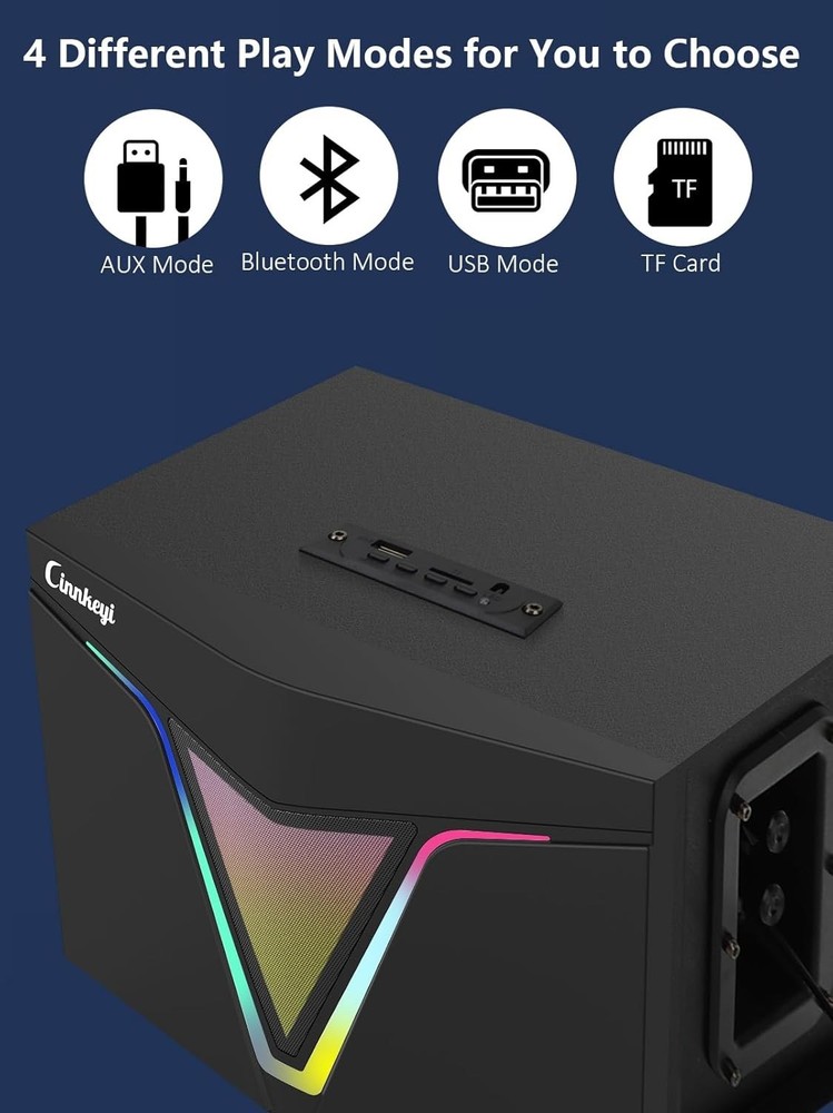 2.1 USB-Powered Computer Speaker with Subwoofer,Computer Speakers with 9 su...