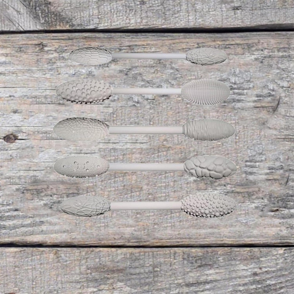 Texture Tool Set for Art Projects, 5 Piece Oval Pattern Rollers Kit,8336