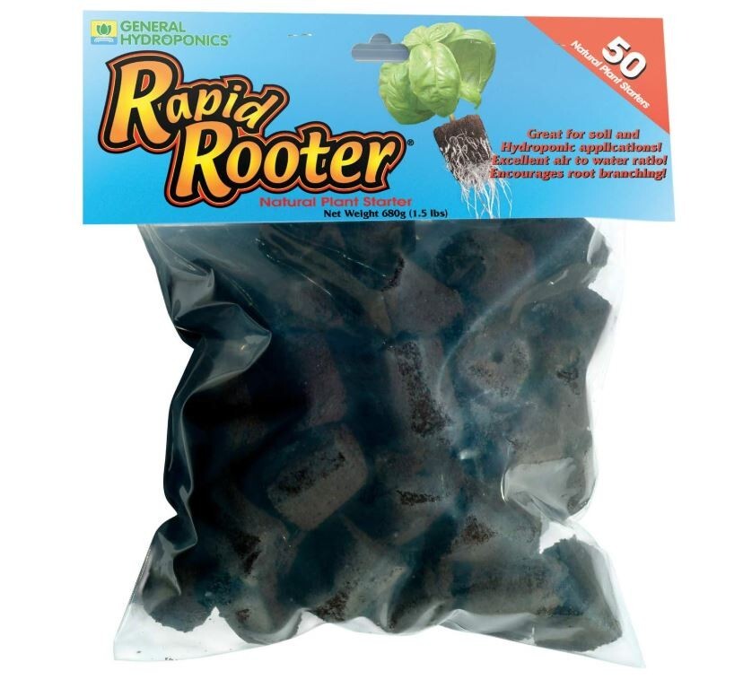 General Hydroponics Rapid Rooter, Starter Plug for Seeds or 50 Plugs
