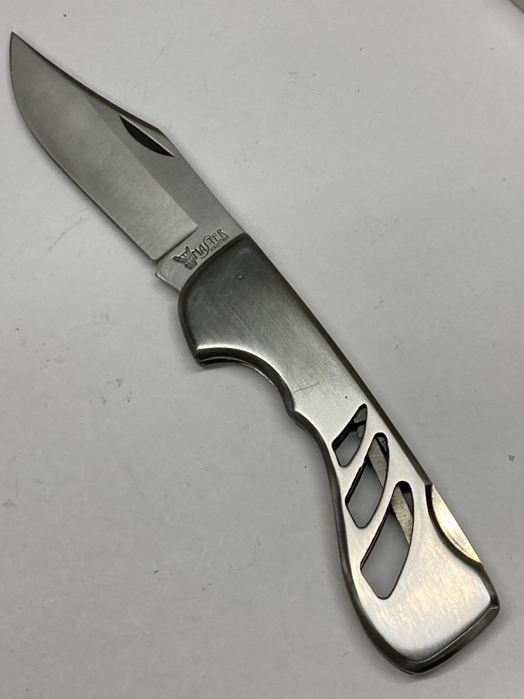 Master Silver Folder w/Plain Blade, Clip, Lockback YD-8009