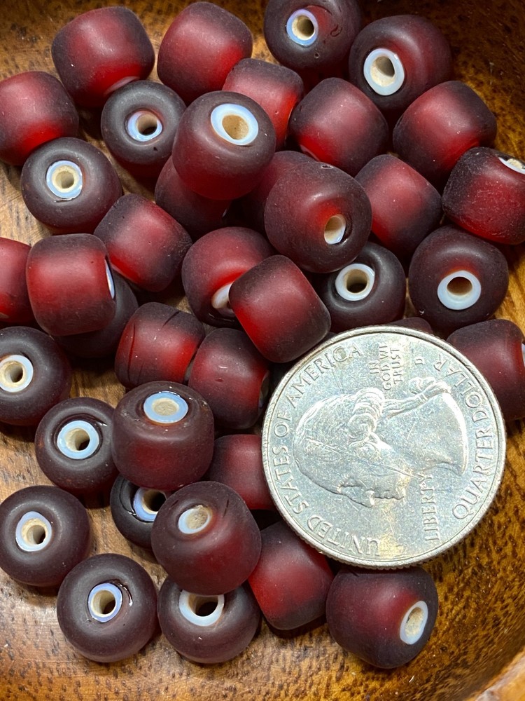 Red Whiteheart Trade Beads