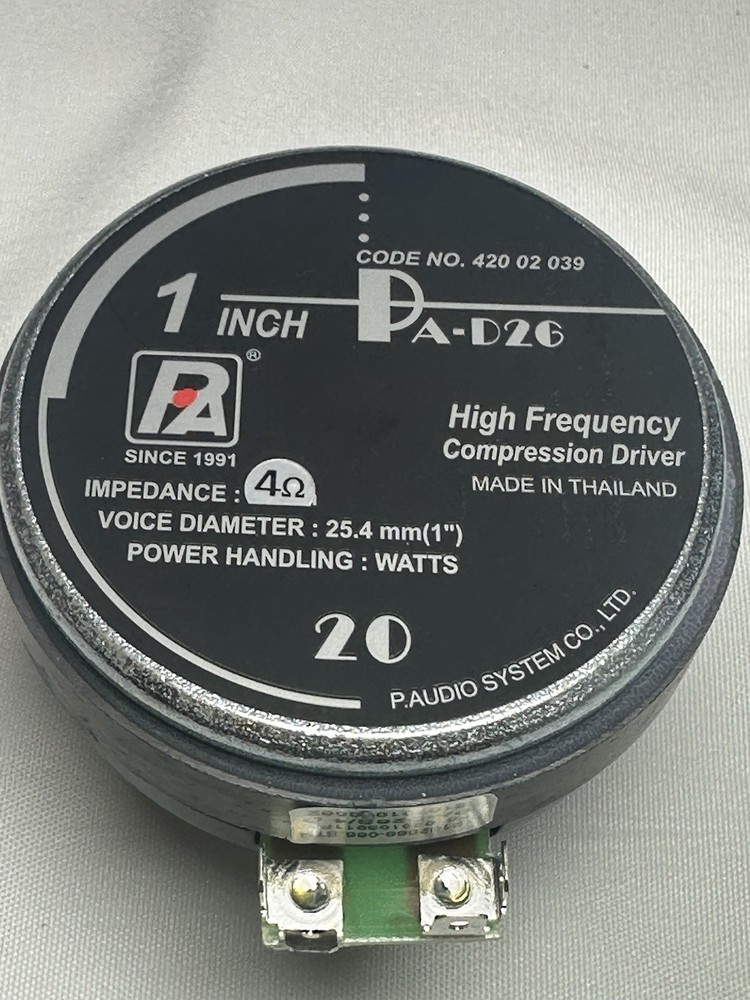 P Audio PA D26S Compression Screw-On Driver 4 ohm
