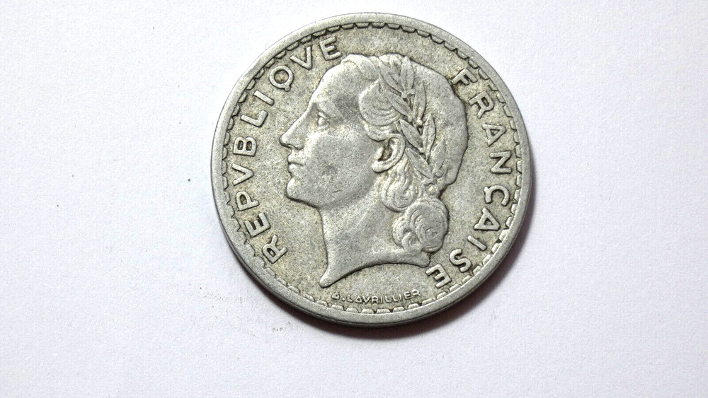 France 1949 5 Francs coin