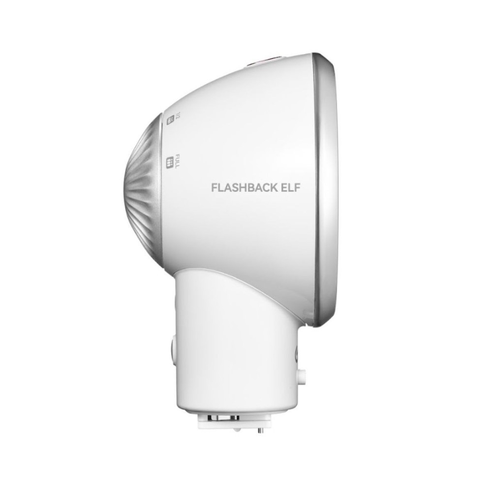 Flashpoint FlashBack Lux Elf Retro Camera Flash (White), Godox Lux Elf