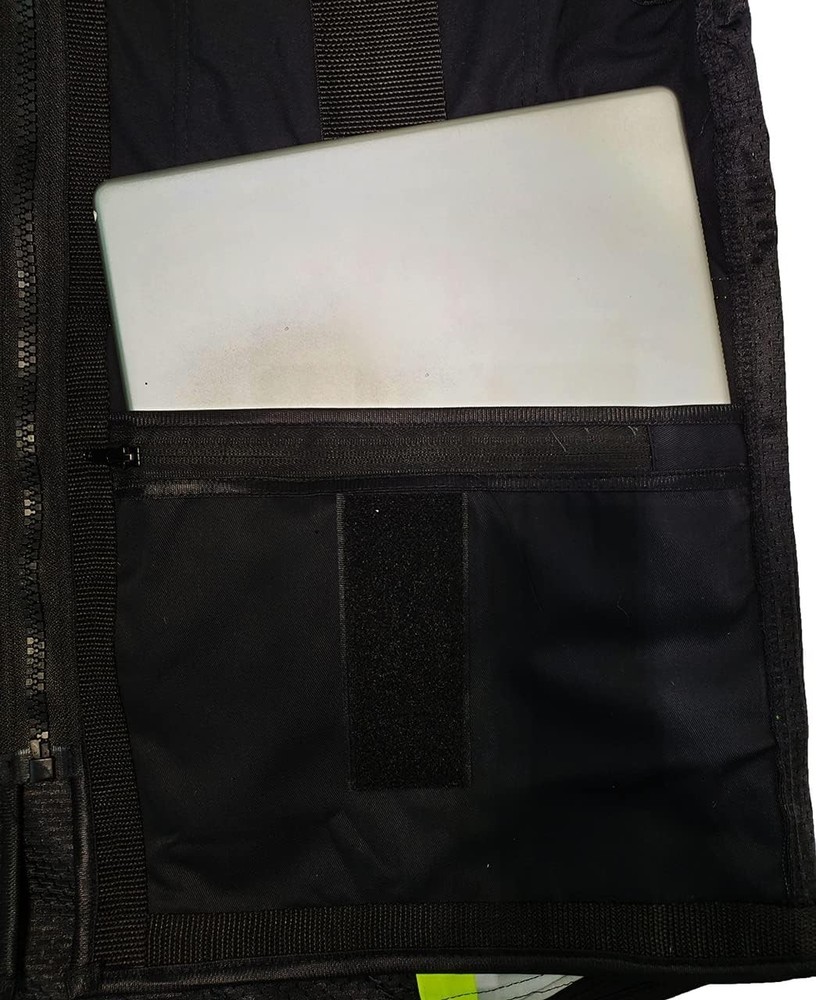 Class 2 Surveyors Vest, Tablet Pockets, Black