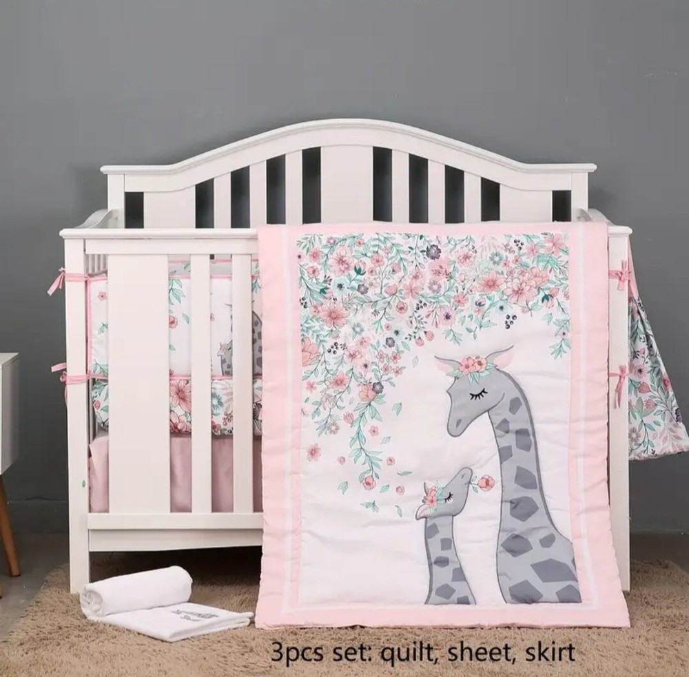 Crib Bedding Set, 3 Pieces
