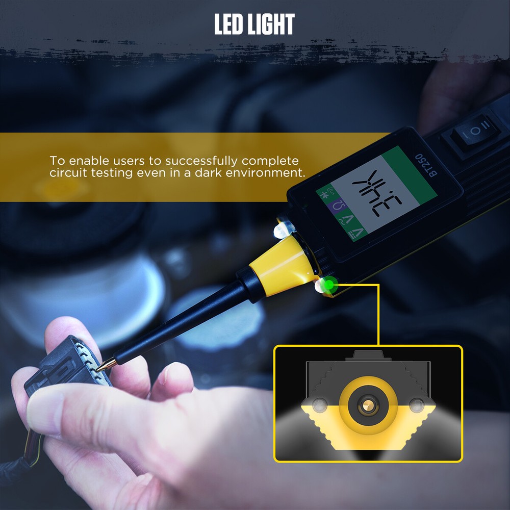 AUTOOL 6-30V 12V Car Circuit Tester Probe Multimeter Electrical System Analyzer