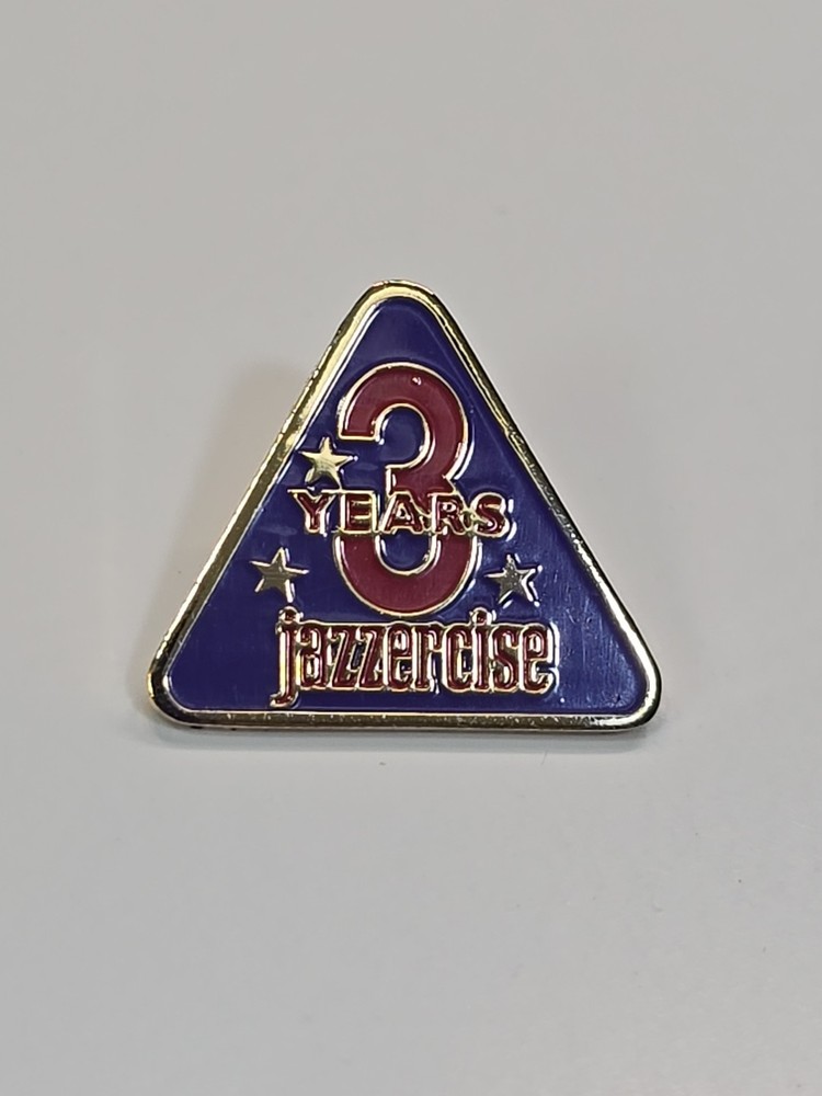 Jazzercise 3 Years Recognition Award Lapel Pin