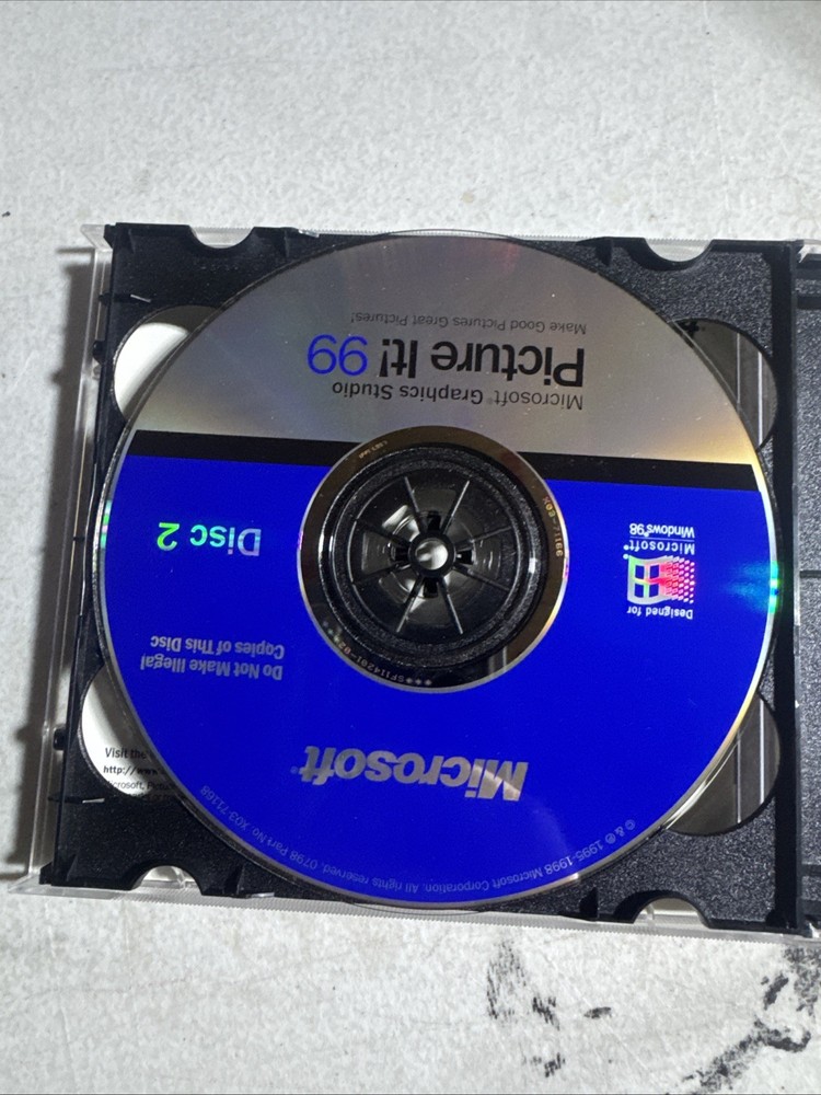 MICROSOFT PICTURE IT! 99 NOTE -
