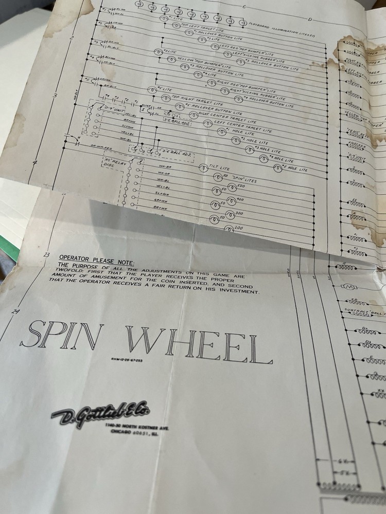 Spin Wheel Pinball Schematic