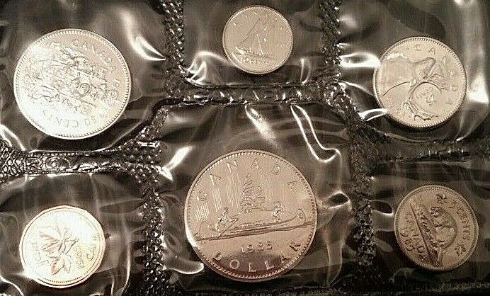 1985 Canada Uncirculated Proof Like Set - in envelop & COA