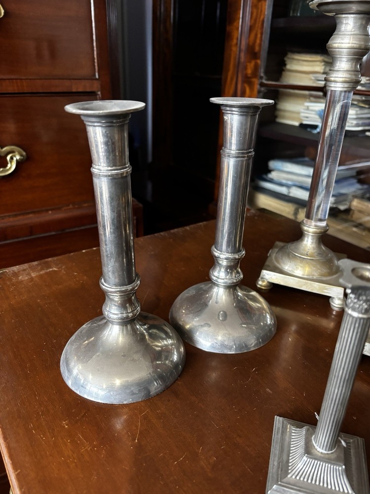 Collection Of Silver Plate Candlesticks