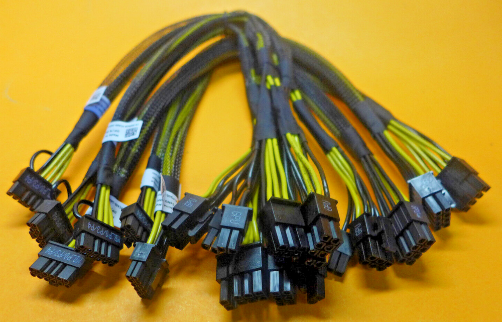 (6 Pack) New Dell PowerEdge Server GPU Riser Power Cable Kit T34N0 DPHJ8 NFW0K