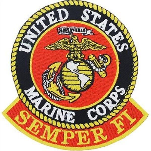 MILITARY PATCH-USMC LOGO,SEMPER FI (3-5/8") - PM0562