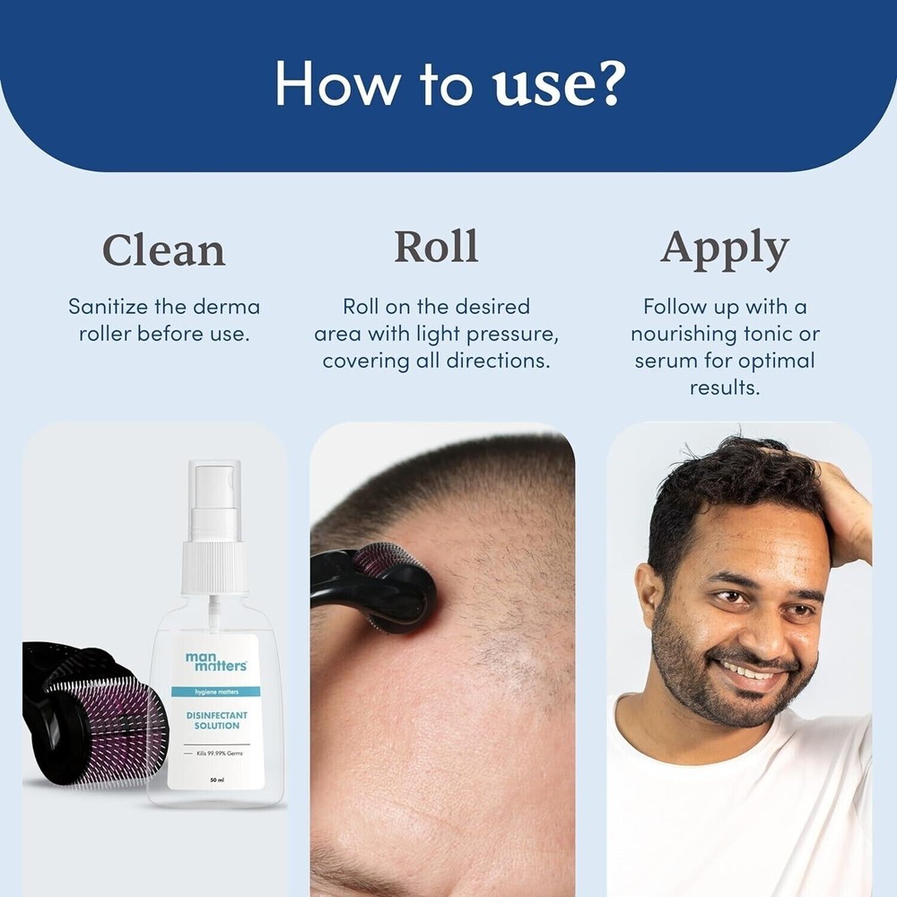 Mars by GHC Derma Roller: 540 Titanium Micro Needles - 0.5mm
