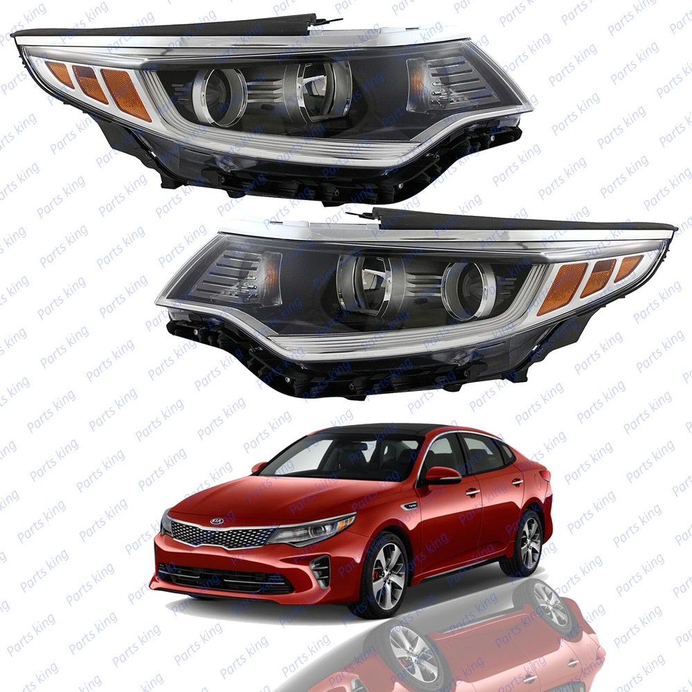 For 2016 2017 2018 Kia Optima Headlight Left Right 92101D5000 92102D5000 w/ Bulb