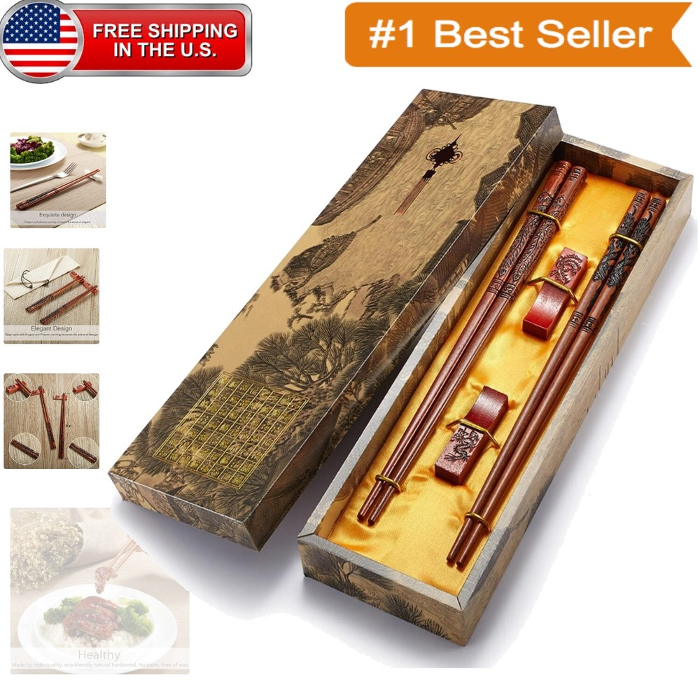 Beautifully Packaged Dragon & Phoenix Chopsticks Gift Set for Special Occasions