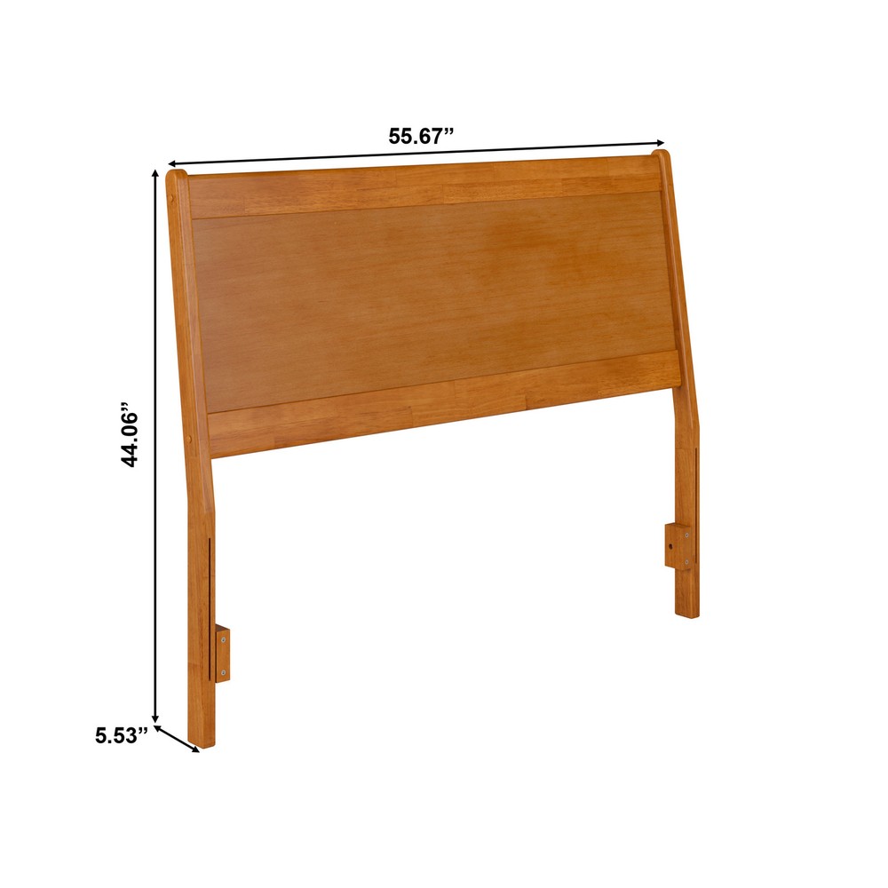 AFI Casanova Full Solid Wood Panel Headboard in Light Toffee