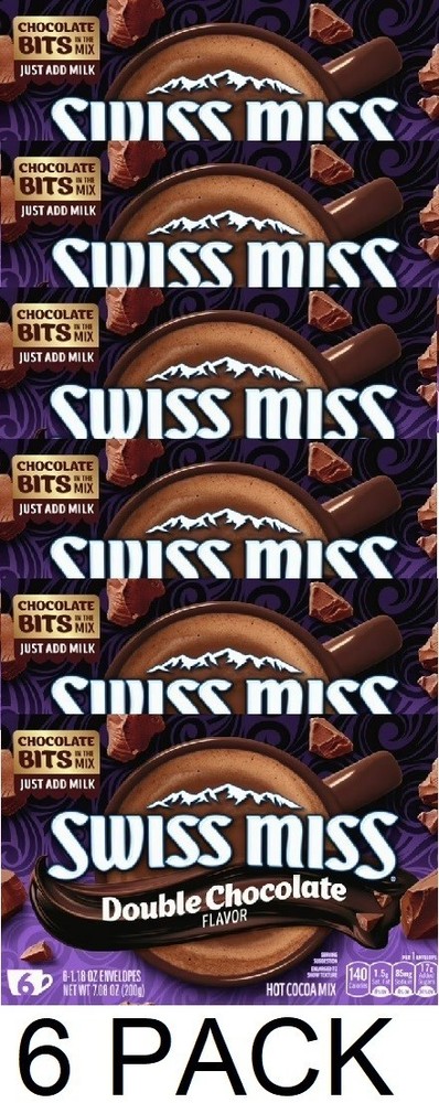 Swiss Miss Double Chocolate Hot Cocoa Mix (6) 1.18 oz Packets in Box - 6 PACK