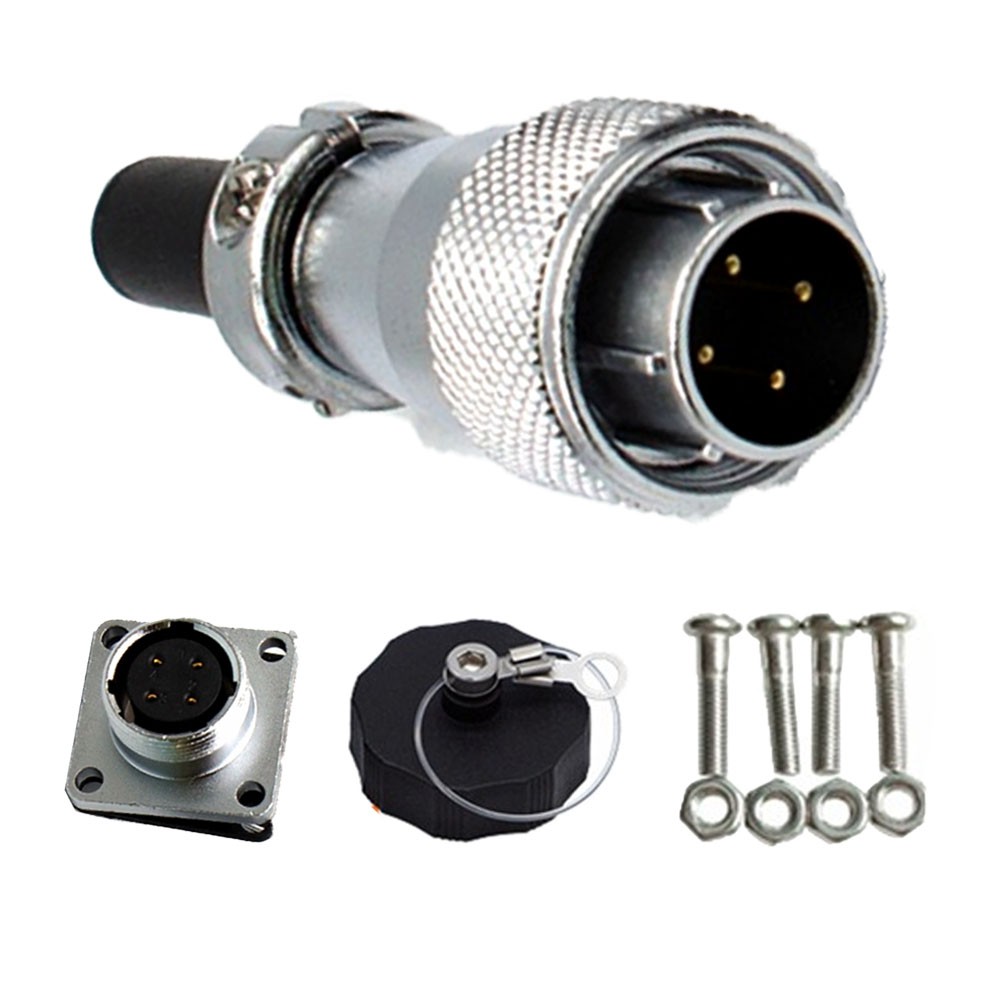 2Pc WS16 4Pin Panel Mount Electrical Wire Connector,Aviation Plug and Socket NEW