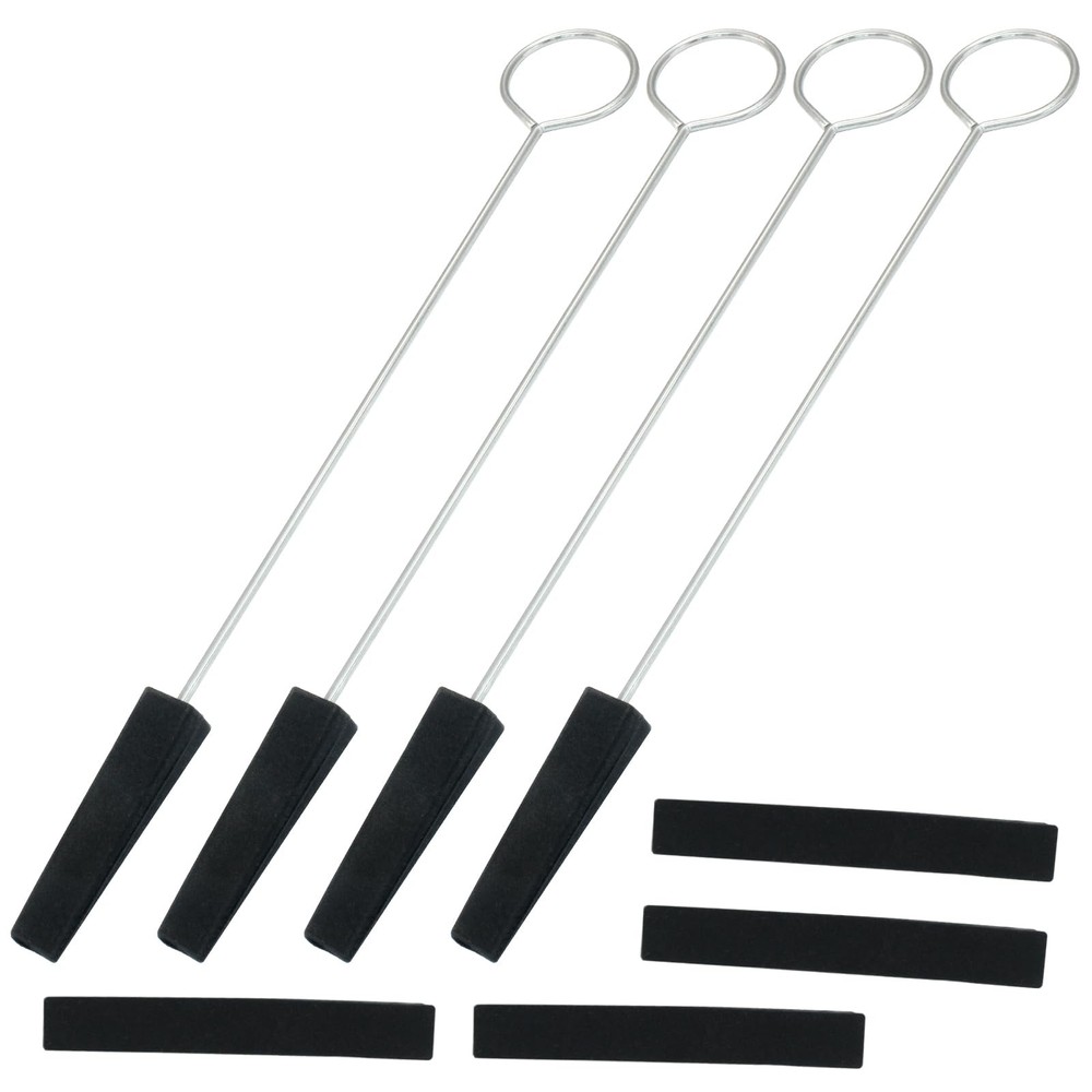Piutouyar 8 Pack Black Piano Tuning Mute, Triangular Tuner Rubber...