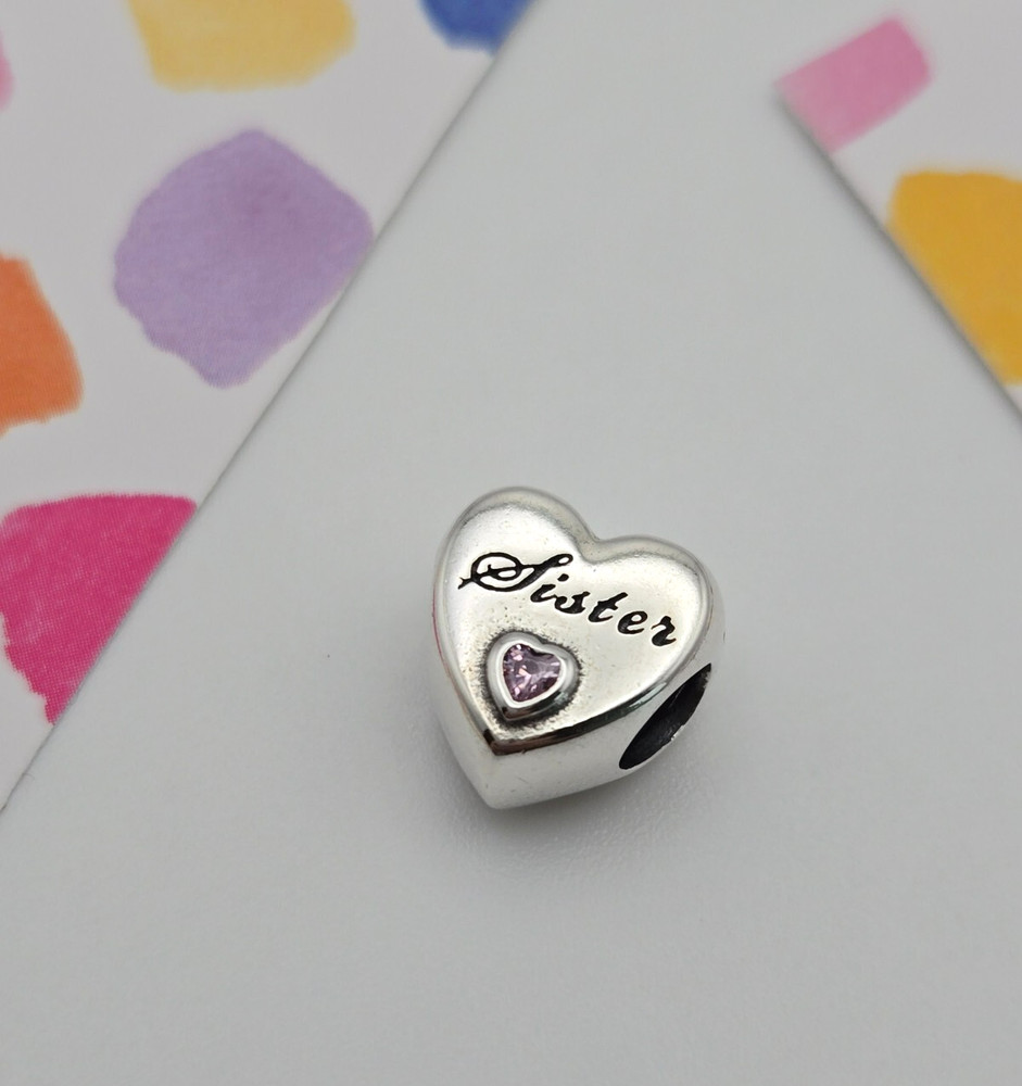Authentic Pandora Silver Sister moment Charm