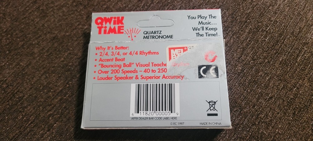 Qwik Time QT-5 Quartz Metronome. New