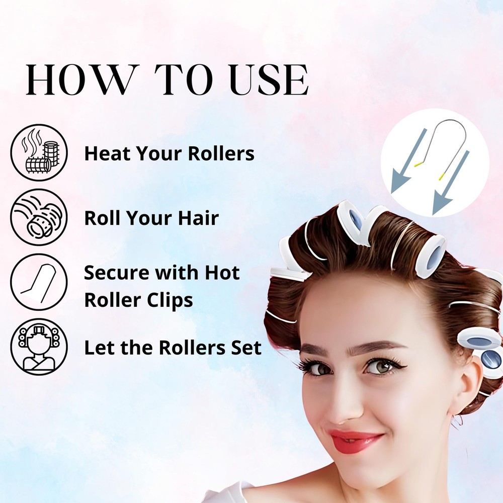 Sta-Rite Hot Roller Clips For Electric Rollers (Medium) Medium Yellow Tips
