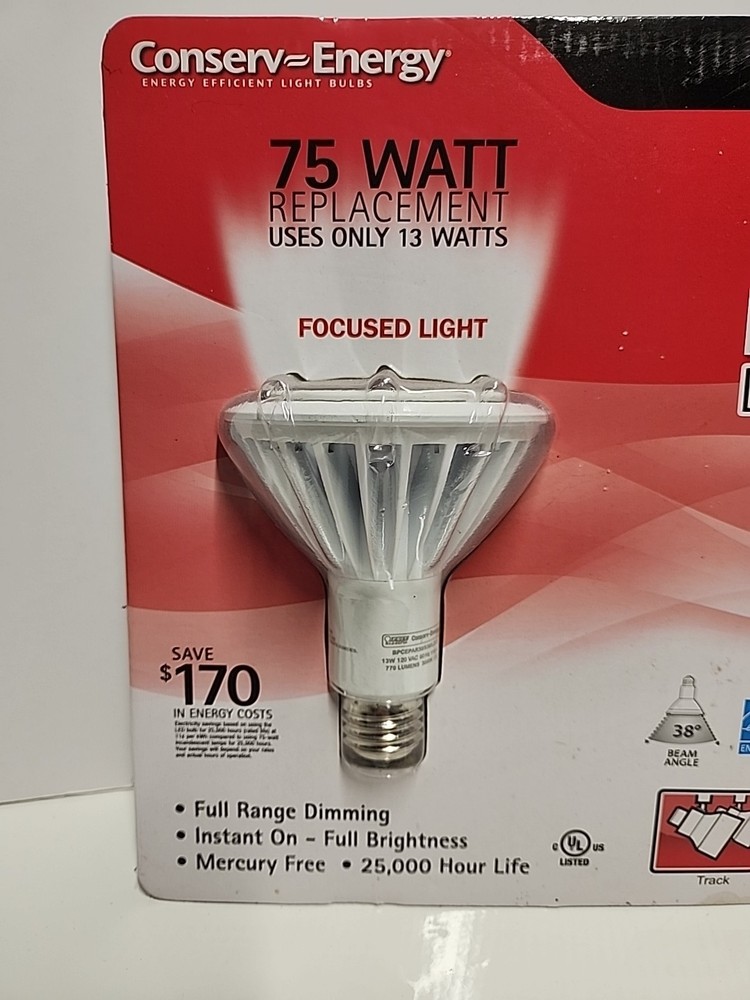 Feit Electric PAR30 LED Focused Light 75 WATT Replacement Uses 13 WATTS Dimmable