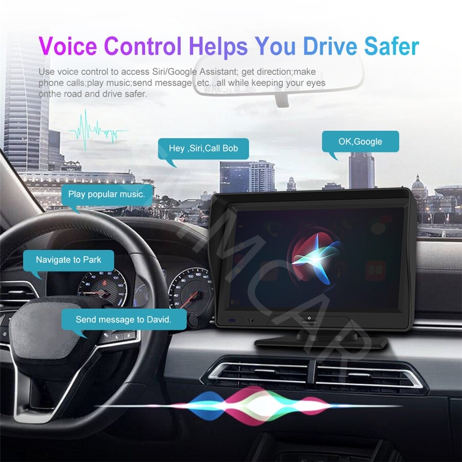 Car Dash Camera For CarPlay Android Auto Navi WIFI 7in Stereo Multimedia Player